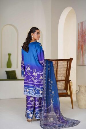 Alternative view of Printed shamoz silk with Apple silk Dupata